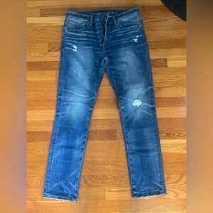 American Eagle Outfitters Men's Dark Blue Slim Jeans